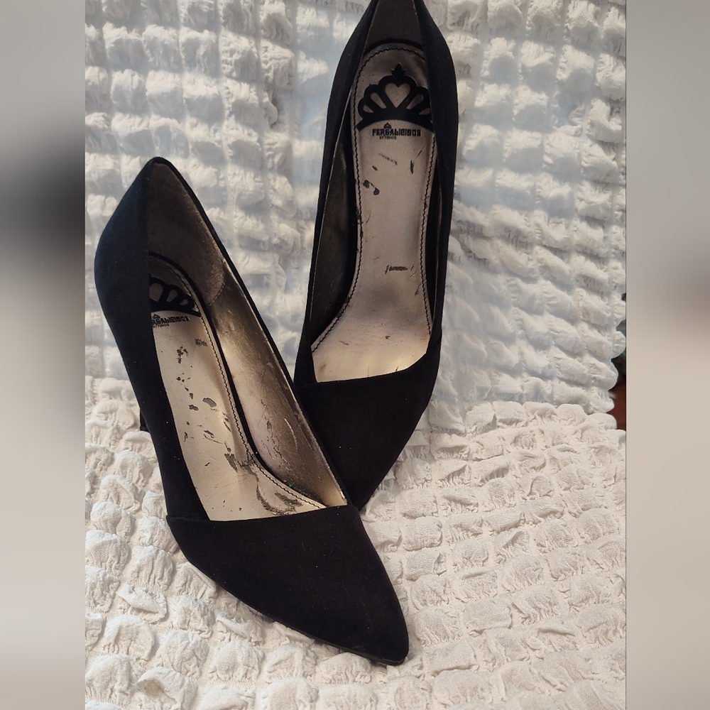 Fergalicious - Black Point Toe Spike Heels - 8.5